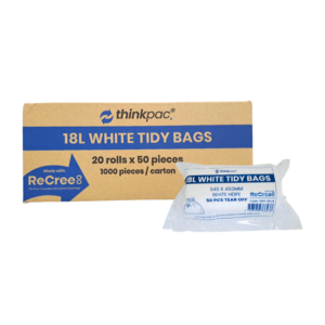18L Kitchen Tidy Liner White