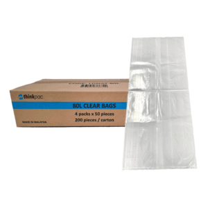 80L Clear LDPE Range Bin Liner
