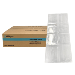 120L Clear LDPE Range Bin Liner
