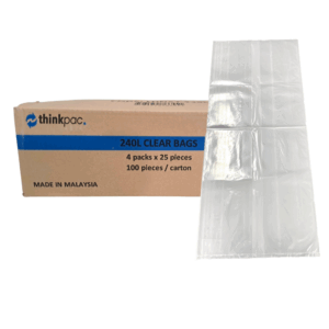 240L Clear LDPE Range Bin Liner