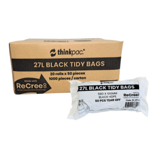 27L Kitchen Tidy Liner Black