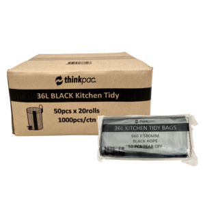 36L Kitchen Tidy Liner Black