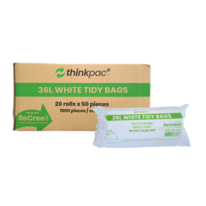 36L Kitchen Tidy Liner White