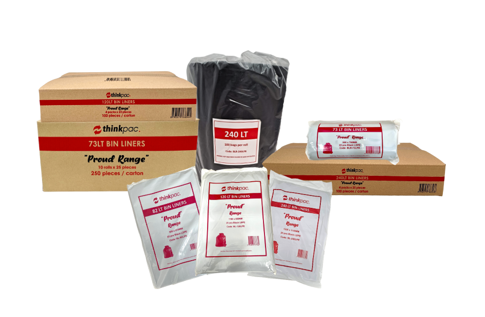 Proud range heavy duty bin liners from thinkpac
