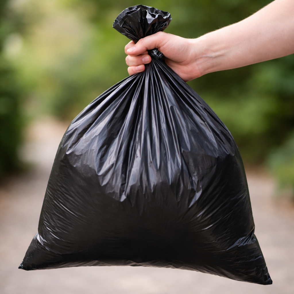 Certified circular packaging bin liners and garbage bags