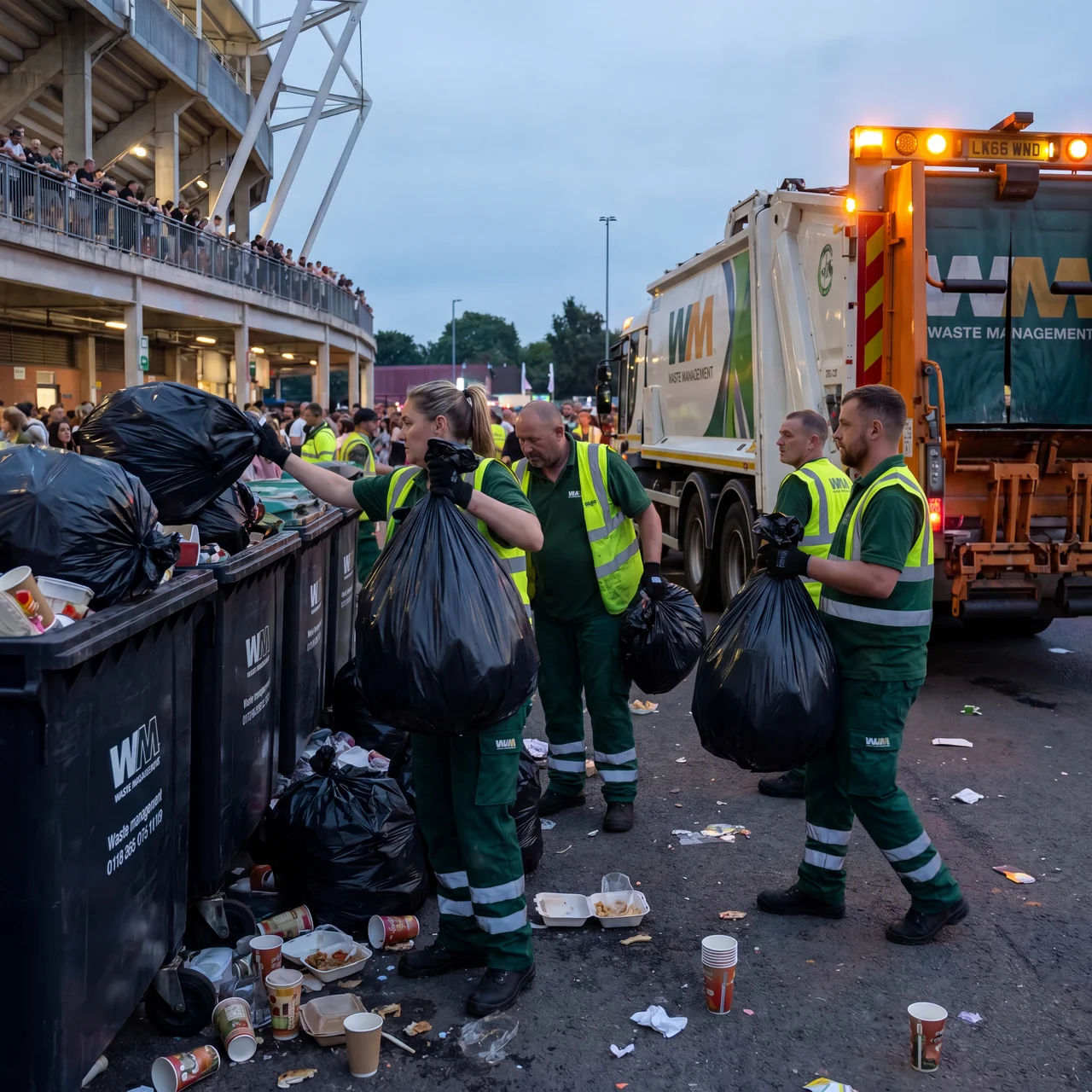 Heavy duty bin liners for event venues and stadiums