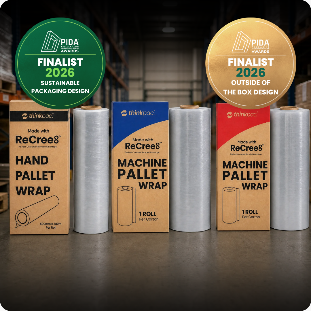 Award-winning ReCree8 PCR Pallet Wrap by thinkpac
