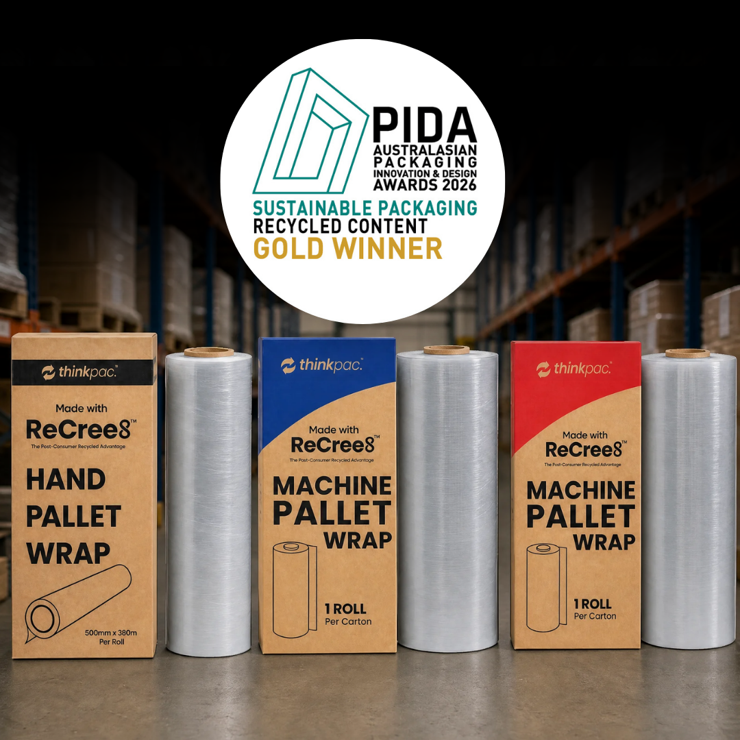ReCree8 PCR pallet wrap range, 2026 PIDA Gold winner