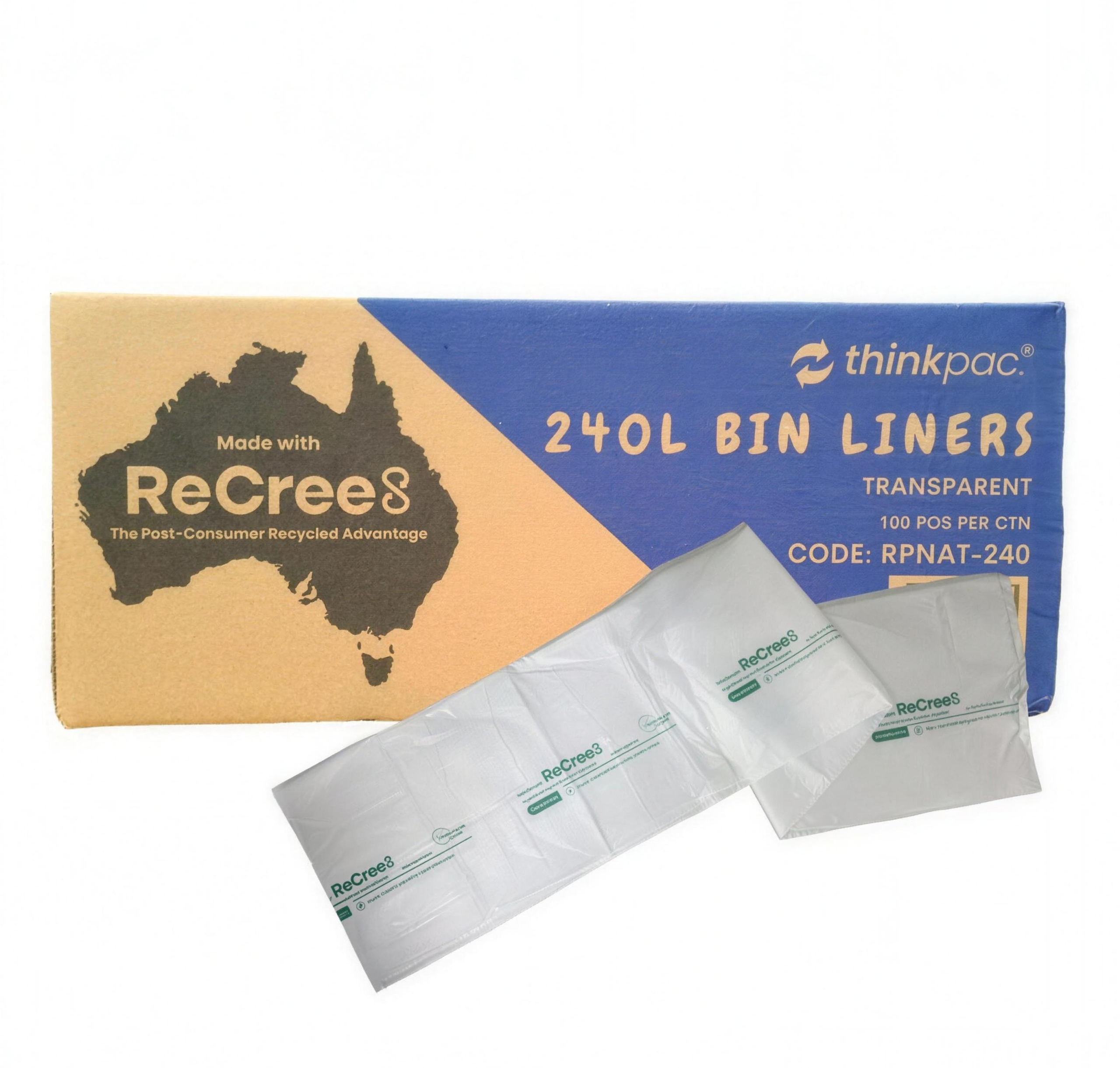 ReCree8® RPNAT Transparent PCR Bin Liners